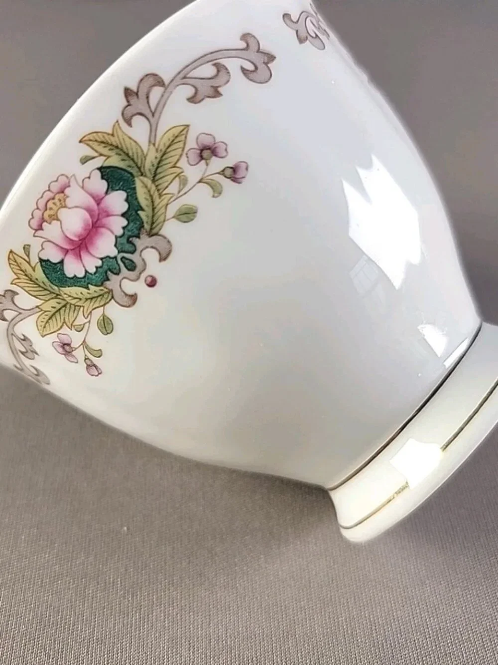 Lot of 3 - Japan Fine China Pink Floral Swirl Teacup & Saucer Set – Pristine